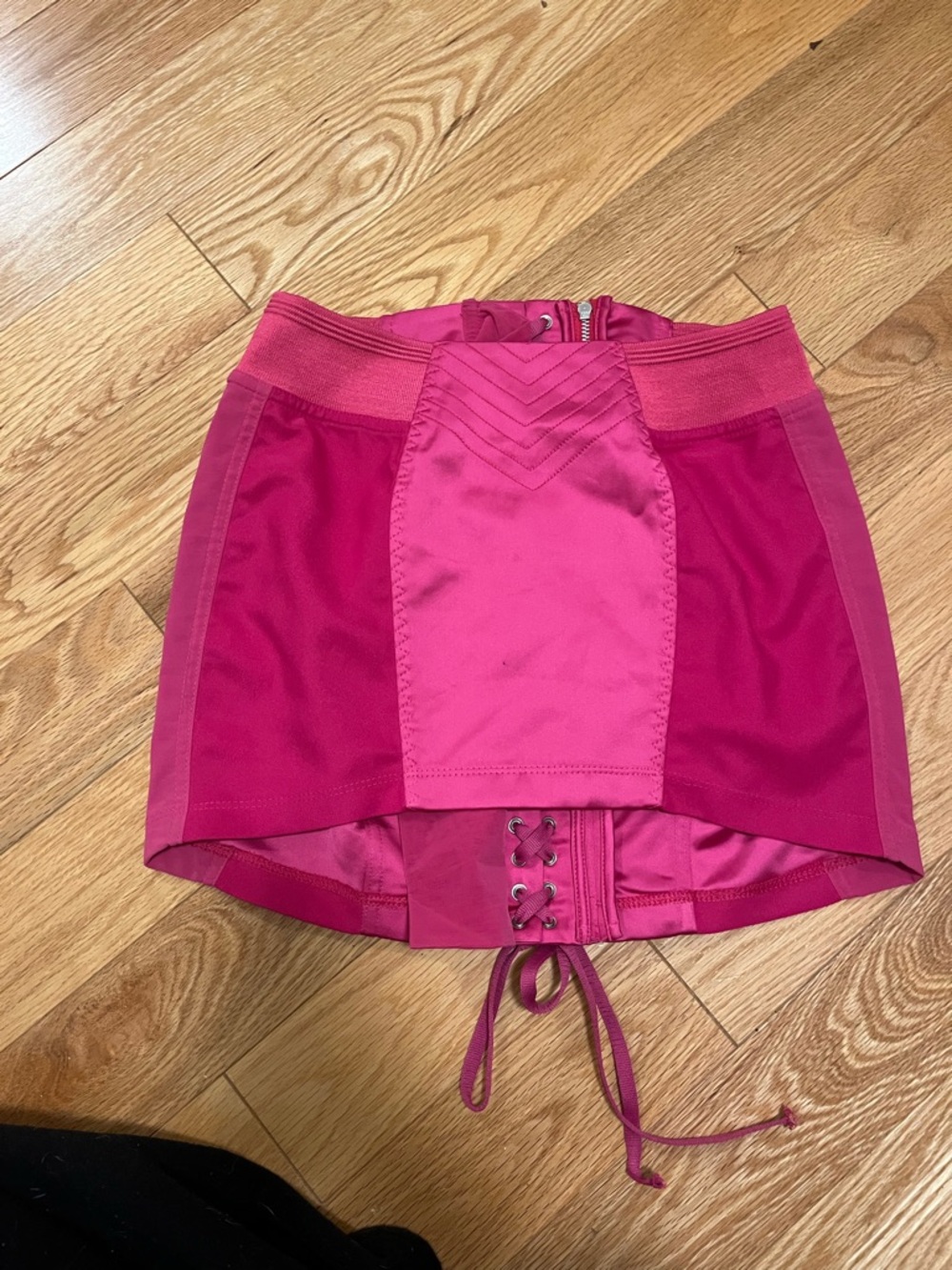 Jean Paul gaultier Fuchsia Panel Mini Skirt with corset style back